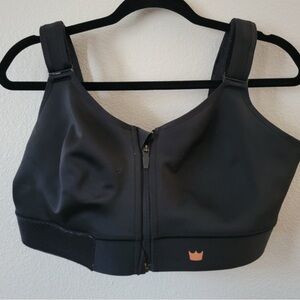 SHEFIT | 3 Luxe Black Sports Bra with Crown Logo